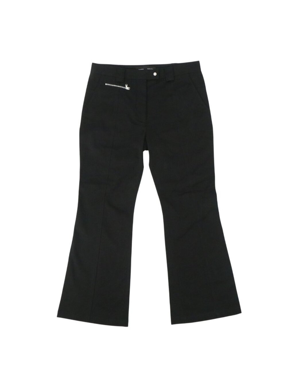 Proenza Schouler Cotton Kick Flare Ankle Black Pants 6
